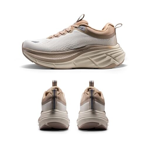 NORTIV 8 Women's Walking Shoes Cushion Comfortable ActiveBreeze Running Tennis Shoes Non-Slip Workout Gym Sports Athletic Breathable Fashion Sneakers,Size 8,Beige/Khaki,SNWS248W