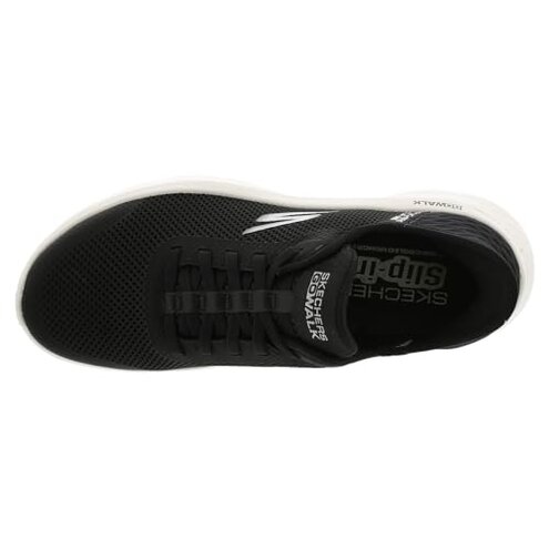 Skechers Women's Go Walk Flex Hands Free Slip-Ins - Grand Entry Sneaker, Black, 9 Wide US