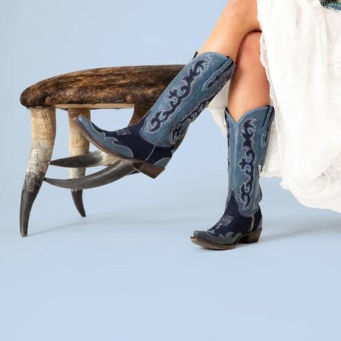 Old Gringo Ladies Rosemary Western Boots, Brass Brown Pink Floral, Goat Leather, Hand-Crafted Embroidered Design, 7 Inch Height (Brass/Pink, US Footwear Size System, Adult, Women, Numeric, Medium, 8.5)