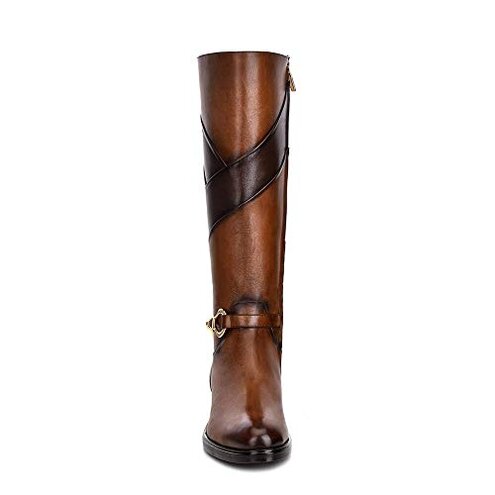 FRANCO CUADRA Women's Riding Boot in Genuine Leather Brown, 83TTSTS (US Footwear Size System, Adult, Women, Numeric, Medium, 10)