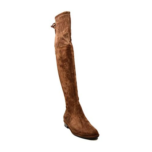 SoleMani Landers Women's Brown Suede Slim Calf 13" Over the Knee Boot 9.5
