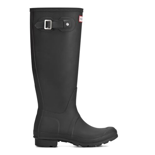 Hunter Women's Original Tall Rain Boots, Black, 8 Medium