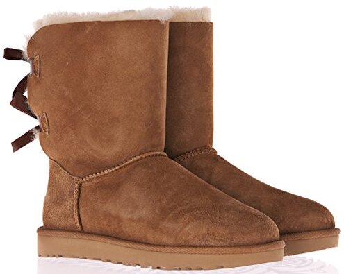 UGG Women's Bailey Bow Ii Boot, Chestnut, 08