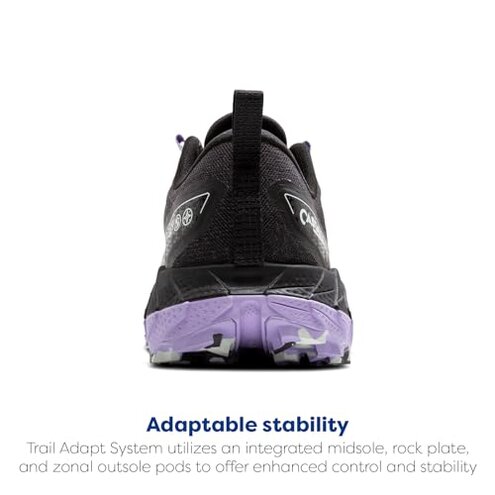 Brooks Women&rsquo;s Cascadia 18 Mountain Trail Running Shoe - Black/Blackened Pearl/Grey - 7.5 Medium