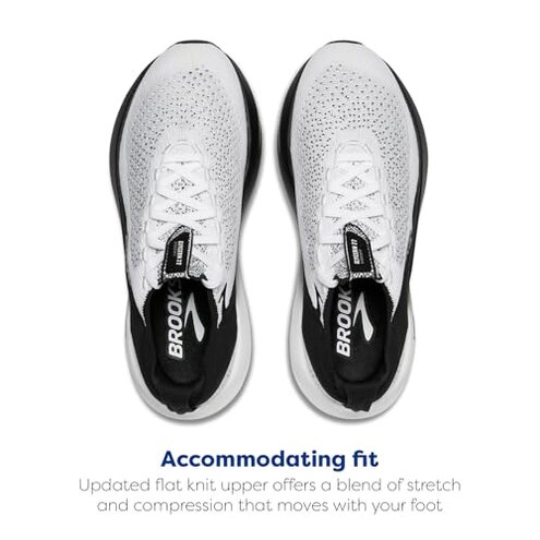 Brooks Women&rsquo;s Glycerin Stealthfit 22 Neutral Running Shoe - White/Grey/Black - 8 Medium