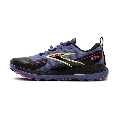 Brooks Women&rsquo;s Cascadia 18 GTX Waterproof Mountain Trail Running Shoe - Grey Blue/Black/Pink - 8.5 Medium