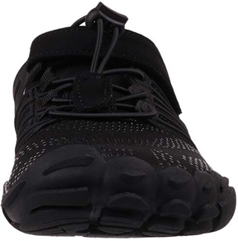 Joomra Women's Trail Running Minimal Shoes Cross Trainer Size 7.5-8 Trekking Toes Sports Ladies Hiking Workout Sneakers Whitin Barefoot Walking Footwear Black 38