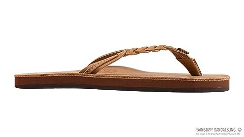 Rainbow Sandals Women&rsquo;s Flirty Braidy Premier Leather w/Single Braided Strap, Sierra Brown, Ladies X-Large / 8.5-9.5 B(M) US