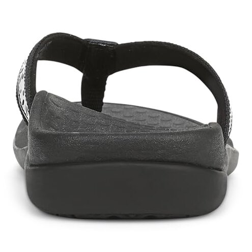 Vionic Tide II - Women's Leather Orthotic Sandals - Orthaheel Black - 9 Medium