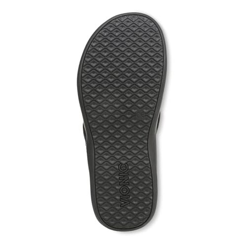 Vionic Tide II - Women's Leather Orthotic Sandals - Orthaheel Black - 9 Medium