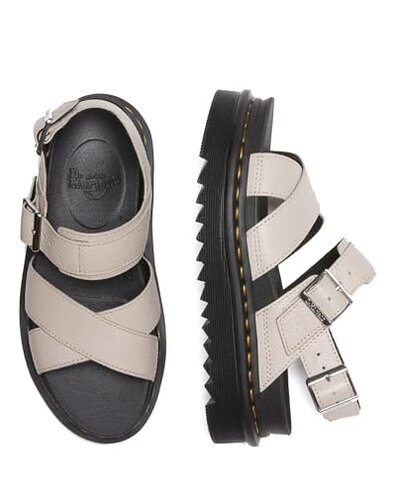 Dr. Martens Unisex Voss II, Vintage Taupe Pisa, 8 Women/7 Men