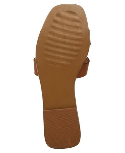 Steve Madden Women's Hadyn Sandal, Cognac Leather, 8