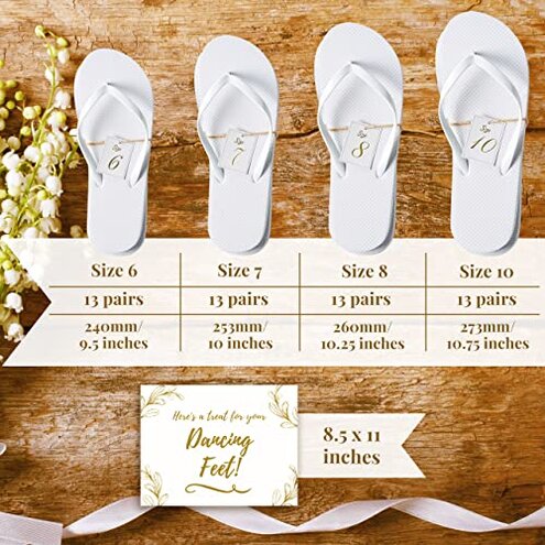 Orca Bulk Flip Flops For Wedding Guests (WHITE) | 52 Pack Wholesale Wedding Sandals
