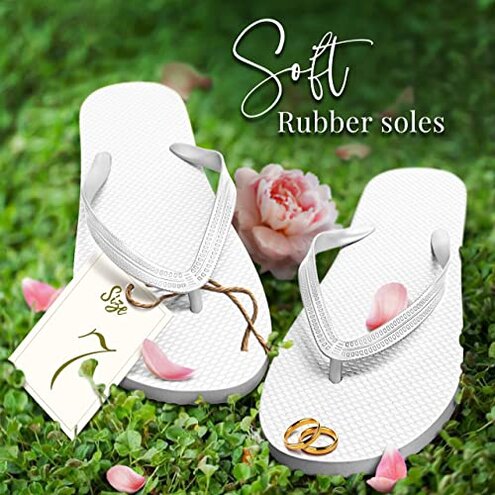 Orca Bulk Flip Flops For Wedding Guests (WHITE) | 52 Pack Wholesale Wedding Sandals