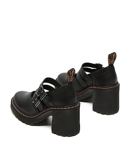 Dr. Martens, Womens Eviee Heeled Shoe, Black Sendal, 8
