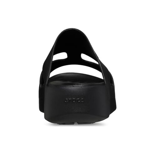 Crocs Women's Getaway Platform H-Strap Sandals, Wedge Sandals for Women, Black, 8 Women