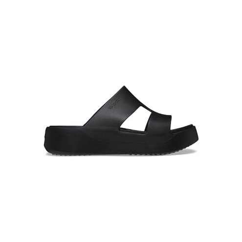 Crocs Women's Getaway Platform H-Strap Sandals, Wedge Sandals for Women, Black, 8 Women