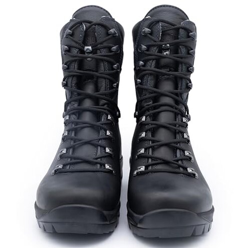 Drew's Boots Fire Hiker Wildland Firefighter Boots &ndash; Rugged, Full Leather Firefighting Boots for Comfort, Support, and Safety &ndash; Heat Resistant Work Shoes for Men, Black, 11 D