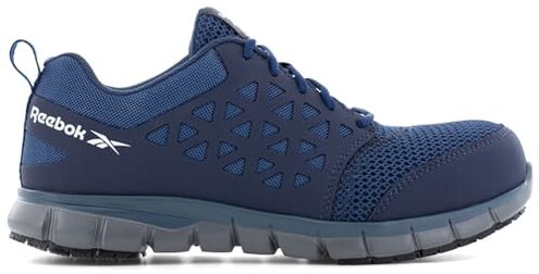 Reebok Men's Navy/Gray Sublite Cushion Work MaxTrax Composite Toe SRO Athletic (9.0 W)