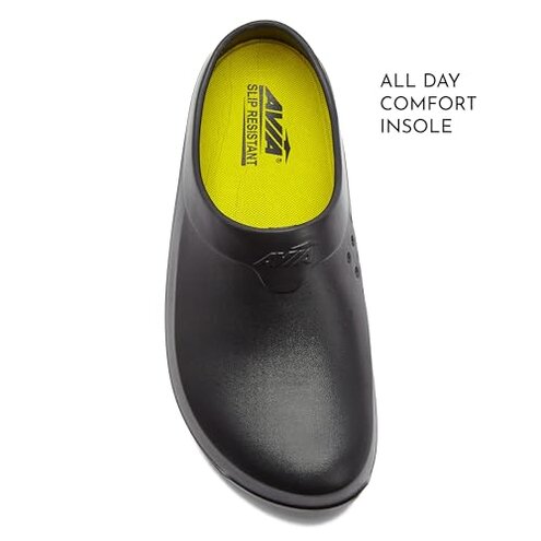 VANGELO Professional Slip Resistant Clog Waterproof Men Work Shoe Nurse Chef Shoe Ritz Black Men Size 10