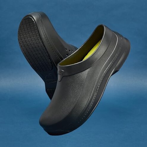 VANGELO Professional Slip Resistant Clog Waterproof Men Work Shoe Nurse Chef Shoe Ritz Black Men Size 10