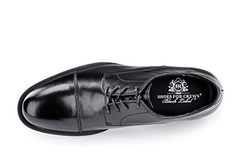 Shoes for Crews Men's Slip-Resistant Oxford - Dressy, Comfortable, Non-Slip Work Shoes for Men in Hospitality, Business Casual Settings, Healthcare - Senator, Size 10