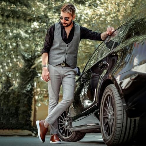 CHAMARIPA Men's Height Increase Shoes - Built-in Custom Lift Insole, Full-Grain Leather Comfortable and Breathable, Business Casual Oxford Elevator Shoes - 2.76 Inch Taller Brown