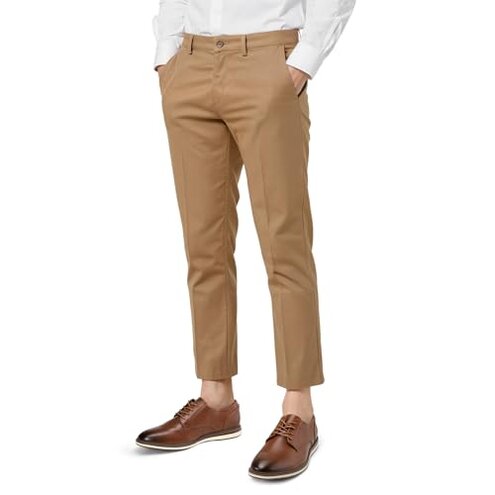 MERIDOS Men's Casual Oxfords Dress Shoes Business Formal Sneakers Brown