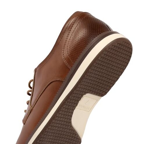 MERIDOS Men's Casual Oxfords Dress Shoes Business Formal Sneakers Brown