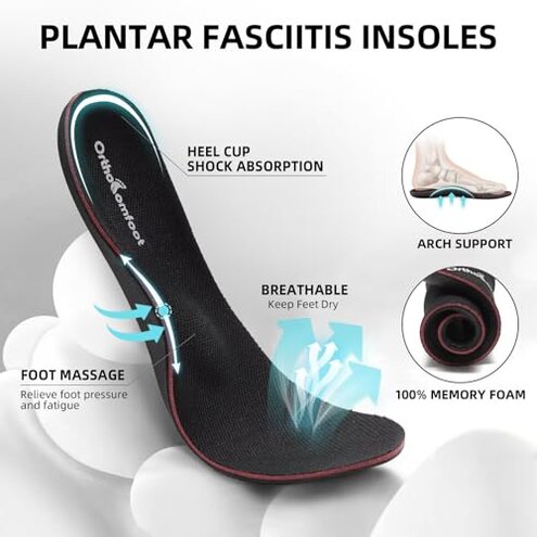 Men's Orthopedic Leather Dress Shoes: Plantar Fasciitis Ankle Support Orthotics Formal Wingtip Oxfords, Comfortable High Arch Neuropathy Achilles Tendonitis Work Business Shoes Black Size 14