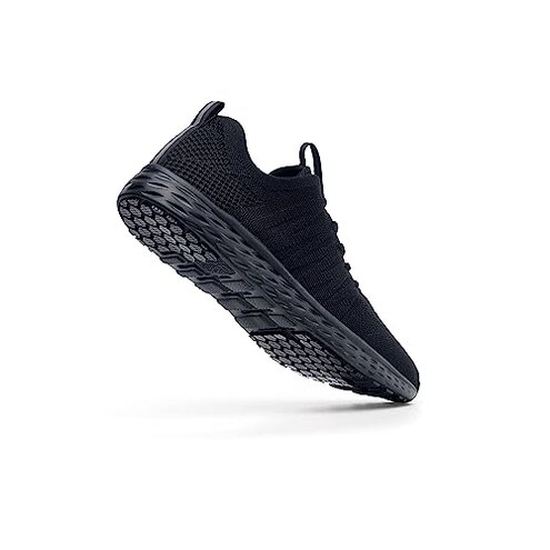 Shoes for Crews Women's Slip-Resistant Work Sneakers &ndash; Comfortable, Non-Slip Work Shoes for Women in Food Service, Healthcare, Hospitality - Everlight, Black, Size 8