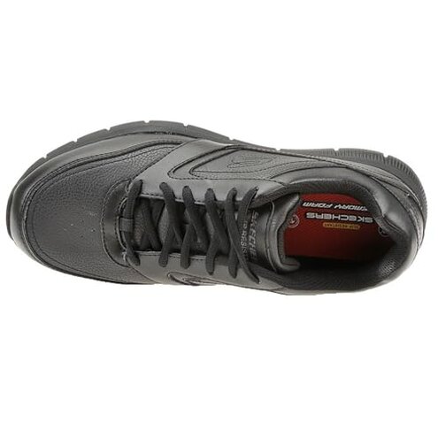 Skechers womens Nampa-wyola Food Service Shoe, Black Polyurethane, 7 US