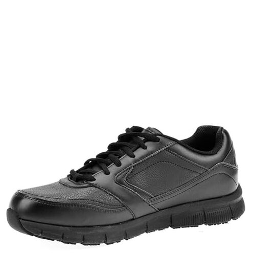 Skechers womens Nampa-wyola Food Service Shoe, Black Polyurethane, 7 US