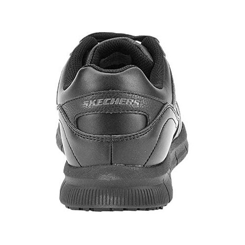 Skechers womens Nampa-wyola Food Service Shoe, Black Polyurethane, 7 US