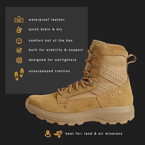 Thorogood GEN-Flex2 8&rdquo; Side-Zip Black Tactical Boots for Men and Women - High-Shine Leather Heel & Toe with Goodyear Storm Welt and Slip-Resistant Outsole - 13 W US