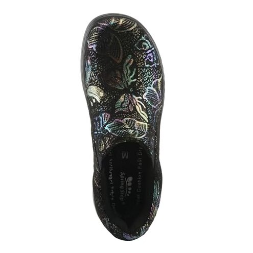 Spring Step Professional Winfrey-Aura Loafers for Women - Comfortable Slip-On Womens Shoes with Round Toe - Ladies Casual Printed Loafers - Blue Multi US 8