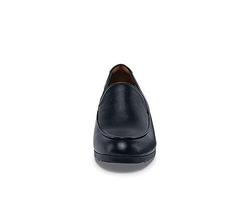 Shoes for Crews Women's Slip-Resistant Loafers - Comfortable, Non-Slip Work Shoes for Women in Food Service, Hospitality, Office Settings, Healthcare - Riley, Size 8 Black