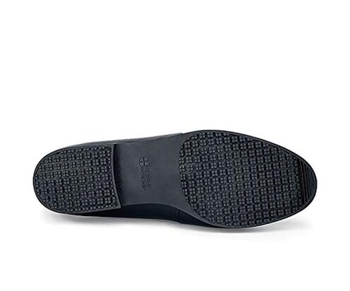 Shoes for Crews Women's Slip-Resistant Loafers - Comfortable, Non-Slip Work Shoes for Women in Food Service, Hospitality, Office Settings, Healthcare - Riley, Size 8 Black