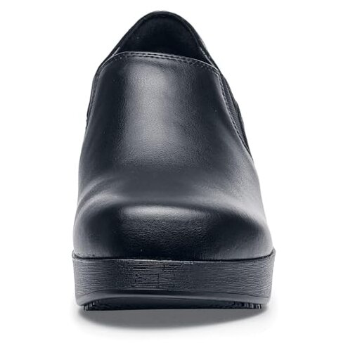 Shoes for Crews Women's Slip-Resistant Work Clogs - Comfortable, Non-Slip Slip-On Work Shoes for Women in Food Service, Hospitality, Maintenance & More Black Kelsey Size 9