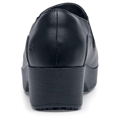 Shoes for Crews Women's Slip-Resistant Work Clogs - Comfortable, Non-Slip Slip-On Work Shoes for Women in Food Service, Hospitality, Maintenance & More Black Kelsey Size 9