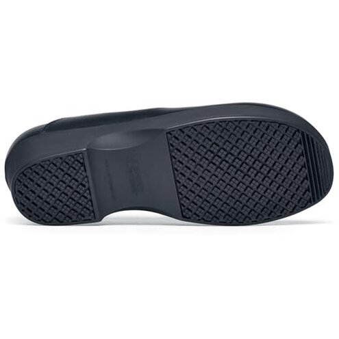 Shoes for Crews Women's Slip-Resistant Work Clogs - Comfortable, Non-Slip Slip-On Work Shoes for Women in Food Service, Hospitality, Maintenance & More Black Kelsey Size 9