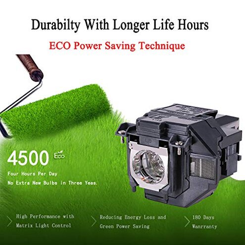 EWO'S LP97 Replacement Projector Lamp Bulb for ELPLP97 Epson Powerlite Home Cinema 2200 2250 1080 880 VS260 EX9230 EX9240 EX3280 EX5280 EX7280 X49 W49 982W E20 U50 V13H010L97 Projectors