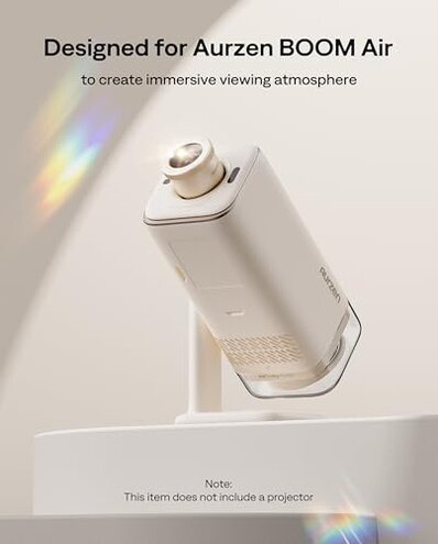 Aurzen BOOM mini Google TV 4K Supported Smart Portable Projector with WiFi and Bluetooth, Outdoor & Home Movie Projector with 20W Speakers DoIby Audio, Real-Time Focus, 500 ANSI Lumens, Blue