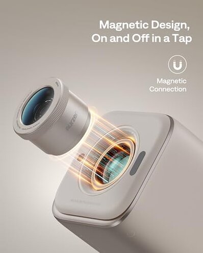 Aurzen BOOM mini Google TV 4K Supported Smart Portable Projector with WiFi and Bluetooth, Outdoor & Home Movie Projector with 20W Speakers DoIby Audio, Real-Time Focus, 500 ANSI Lumens, Blue