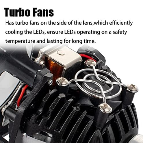 3.0 Inch Projector Lens with Spiral Shrouds,Universal Headlight Retrofit Kit with Hi/Low Beam for H1 H4 H7 Car Motorcycle Headlight