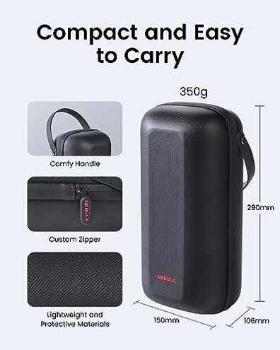 NEBULA Capsule 3 Laser Official All-in-One Travel Case, Customized for Capsule 3, Adapter, Remote Control, Cables and Stand, Waterproof and Protective Polyester