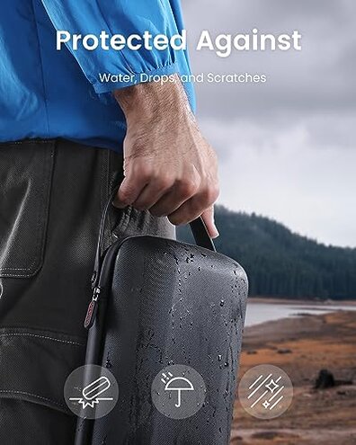 NEBULA Capsule 3 Laser Official All-in-One Travel Case, Customized for Capsule 3, Adapter, Remote Control, Cables and Stand, Waterproof and Protective Polyester