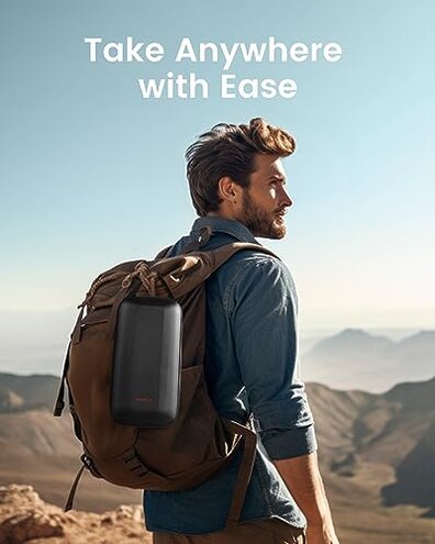 NEBULA Capsule 3 Laser Official All-in-One Travel Case, Customized for Capsule 3, Adapter, Remote Control, Cables and Stand, Waterproof and Protective Polyester