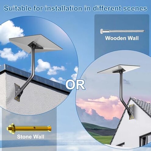 Gen 3 Mount for Starlink, Adjustable Wall /Roof Mounting Kit Compatible with V3 Starlink Standard Dish【Include Aluminum Gen 3 Pipe Adapter】