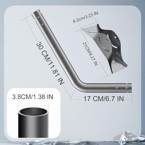 Gen 3 Mount for Starlink, Adjustable Wall /Roof Mounting Kit Compatible with V3 Starlink Standard Dish【Include Aluminum Gen 3 Pipe Adapter】